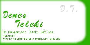 denes teleki business card